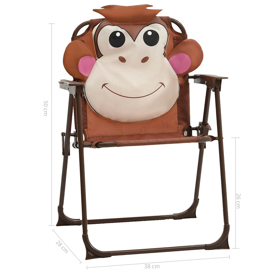 3 Piece Kids'Garden Bistro Set with Parasol Brown
