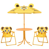 3 Piece Kids' Garden Bistro Set with Parasol Yellow