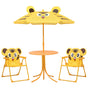 3 Piece Kids'Garden Bistro Set with Parasol Yellow