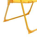 3 Piece Kids' Garden Bistro Set with Parasol Yellow - Low Angle