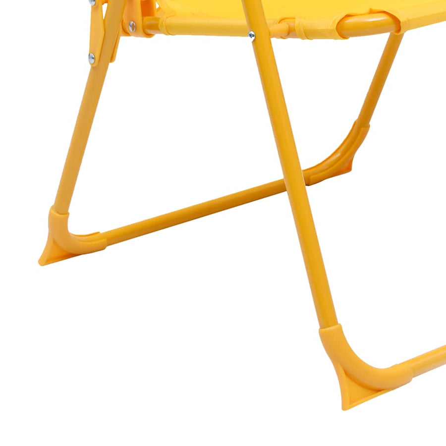3 Piece Kids'Garden Bistro Set with Parasol Yellow