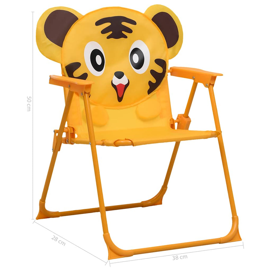 3 Piece Kids'Garden Bistro Set with Parasol Yellow