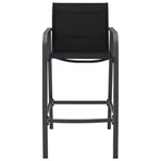 Garden Bar Chairs 4 pcs Black Textilene
