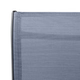 Garden Bar Chairs 2 pcs Grey Textilene - Rear View