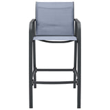 Garden Bar Chairs 4 pcs Grey Textilene