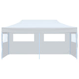 Folding Pop-up Partytent with Sidewalls 3x6 m Steel White