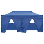 Professional Folding Party Tent with 4 Sidewalls 3x6 m Blue