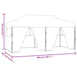 Professional Folding Party Tent with 4 Sidewalls 3x6 m Steel Anthracite - Extra Image