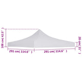 Party Tent Roof 3x3 m White - Top-Down View
