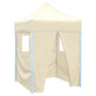 Professional Folding Party Tent with 4 Sidewalls 2x2 m Cream