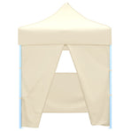 Professional Folding Party Tent with 4 Sidewalls 2x2 m Cream