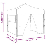 Professional Folding Party Tent with 4 Sidewalls 2x2 m Steel Anthracite - Extra Image