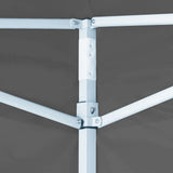 Professional Folding Party Tent with 4 Sidewalls 2x2 m Steel Anthracite - Top-Down View