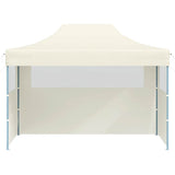 Professional Folding Party Tent with 3 Sidewalls 3x4 m Steel Cream