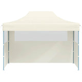 Professional Folding Party Tent with 3 Sidewalls 3x4 m Steel Cream - Top-Down View