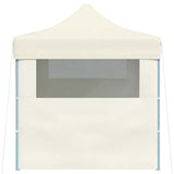 Professional Folding Party Tent with 3 Sidewalls 3x4 m Steel Cream - 45-Degree Angle