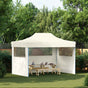 Professional Folding Party Tent with 3 Sidewalls 3x4 m Cream