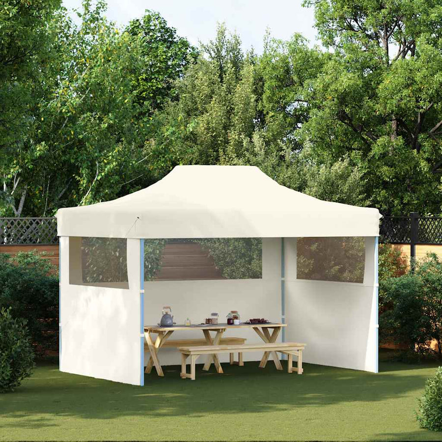 Professional Folding Party Tent with 3 Sidewalls 3x4 m Cream