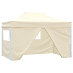 Professional Folding Party Tent with 4 Sidewalls 3x4 m Cream