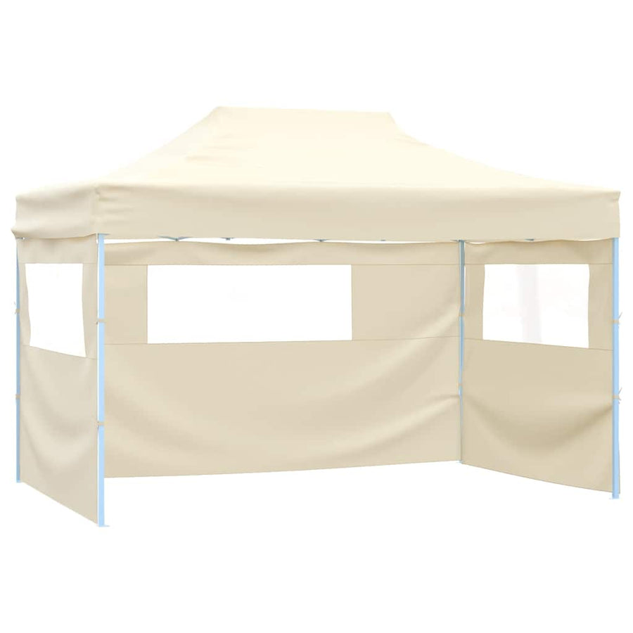 Professional Folding Party Tent with 4 Sidewalls 3x4 m Cream