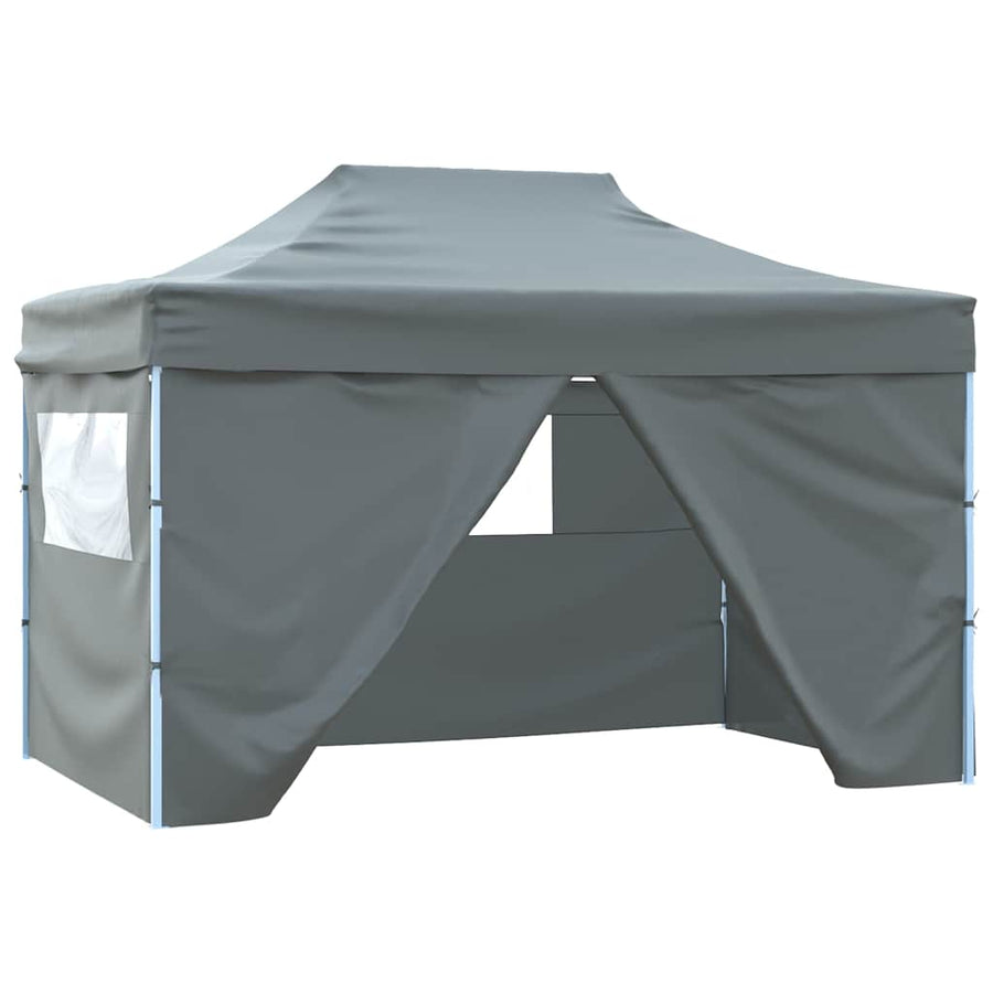 Professional Folding Party Tent 4 Sidewalls 3x4 m Anthracite