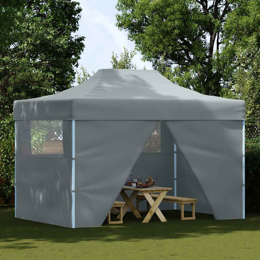 Professional Folding Party Tent 4 Sidewalls 3x4 m Anthracite