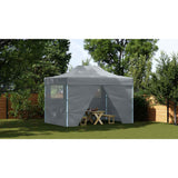 Professional Folding Party Tent with 4 Sidewalls 3x4 m Steel Anthracite - Side View