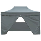 Professional Folding Party Tent with 4 Sidewalls 3x4 m Steel Anthracite - Top-Down View