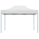 Professional Folding Party Tent 280x410x315 cm Steel White - Front View