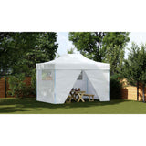 Professional Folding Party Tent with 4 Sidewalls 280x410x315 cm Steel White