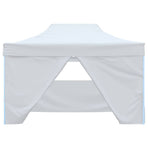 Professional Folding Party Tent with 4 Sidewalls White