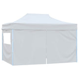 Professional Folding Party Tent with 4 Sidewalls 280x410x315 cm Steel White