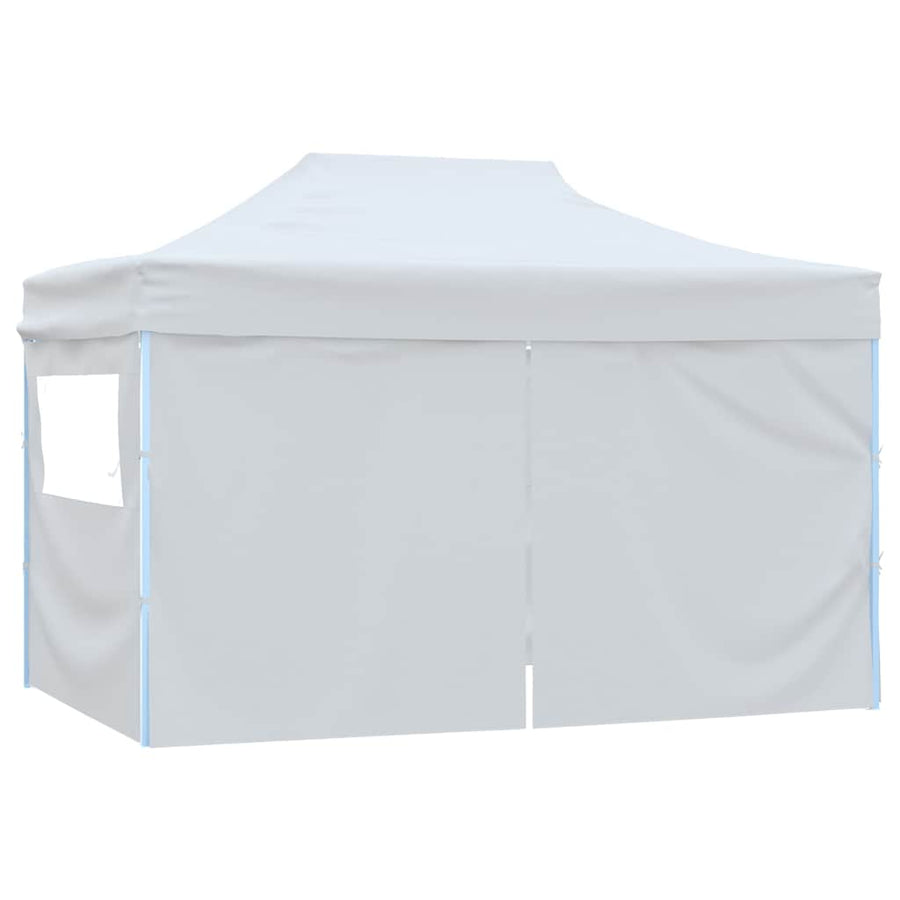 Professional Folding Party Tent with 4 Sidewalls White