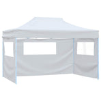 Professional Folding Party Tent with 4 Sidewalls White