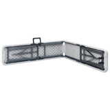 Folding Garden Benches 2 pcs 180 cm HDPE White - Top-Down View