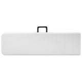 Folding Garden Benches 2 pcs 180 cm HDPE White - Rear View