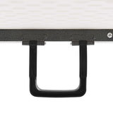 Folding Garden Table with 2 Benches 180 cm Steel and HDPE White - Extra Image