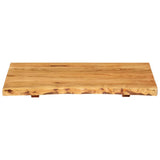 Bathroom Vanity Top Solid Acacia Wood 58x52x2.5 cm - Side View