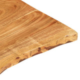 Bathroom Vanity Top Solid Acacia Wood 58x52x2.5 cm - Rear View