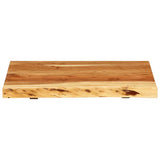 Bathroom Vanity Top Solid Acacia Wood 58x52x3.8 cm - Side View