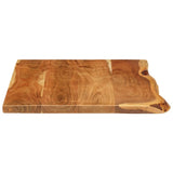 Bathroom Vanity Top Solid Acacia Wood 100x52x2.5 cm - Top-Down View