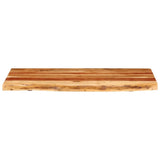 Bathroom Vanity Top Solid Acacia Wood 100x52x3.8 cm - Side View
