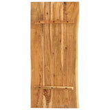 Bathroom Vanity Top Solid Acacia Wood 140x52x2.5 cm - Front View