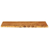 Bathroom Vanity Top Solid Acacia Wood 140x52x3.8 cm - Side View