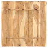Table Top Solid Acacia Wood 58x(50-60)x2.5 cm - Front View
