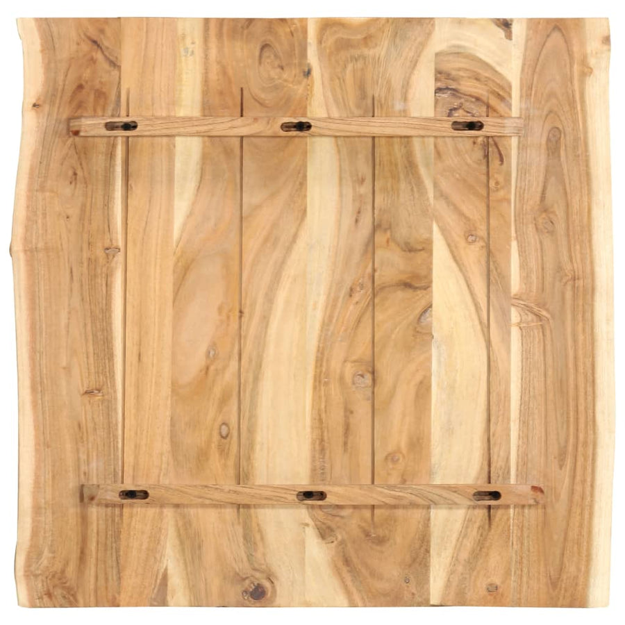 Table Top Solid Acacia Wood 58x(50-60)x2.5 cm