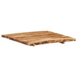 Table Top Solid Acacia Wood 58x(50-60)x2.5 cm - Rear View