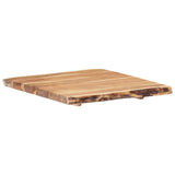 Table Top Solid Acacia Wood 58x(50-60)x3.8 cm - Top-Down View
