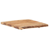 Table Top Solid Acacia Wood 58x(50-60)x3.8 cm - Close-Up Angle