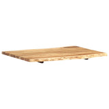 Table Top Solid Acacia Wood 80x(50-60)x2.5 cm - Low Angle